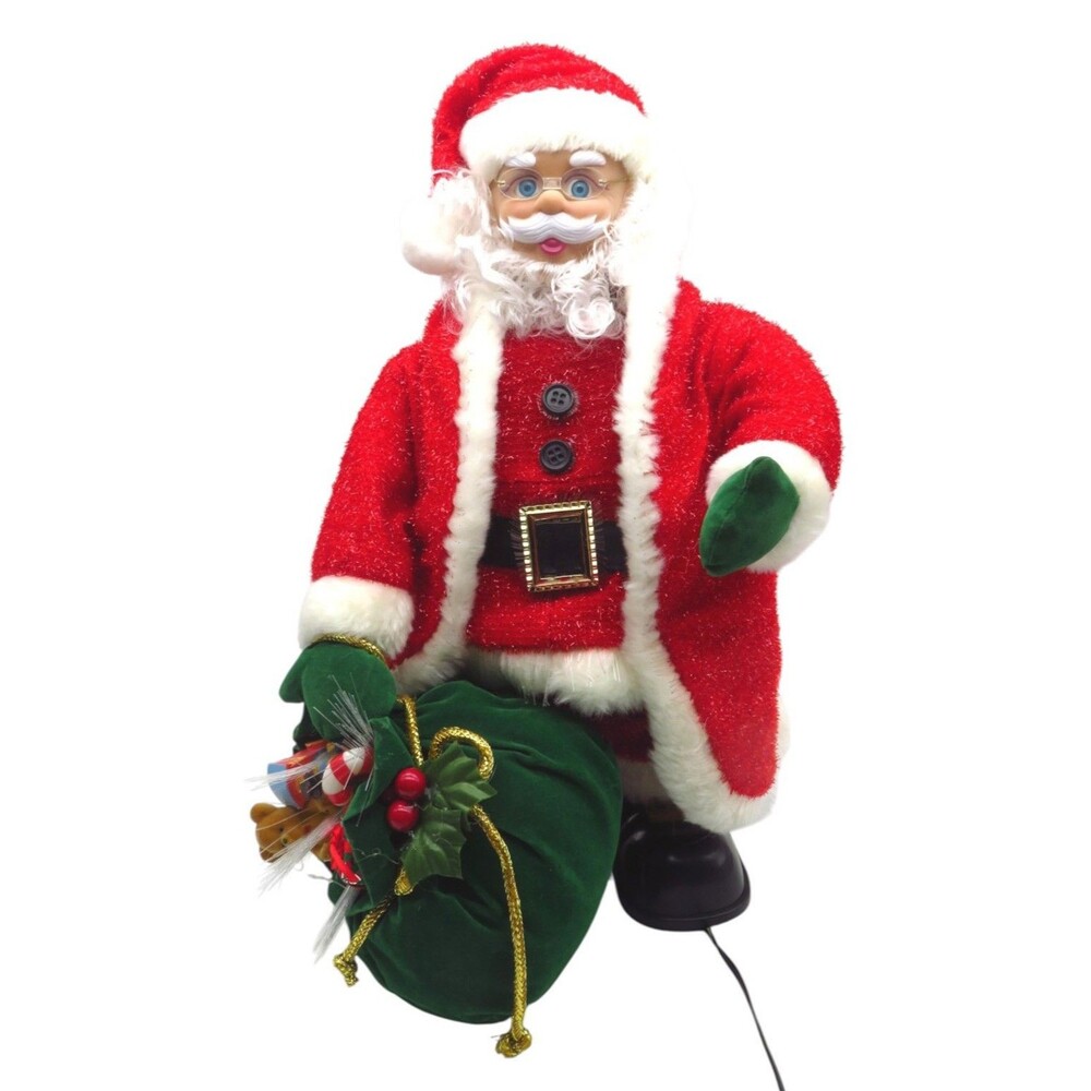 Vintage Avon 15" Fiber Optic Santa Claus Christmas Figure Musical with Adapter